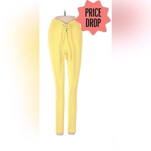 Years of ours- yellow size large lace front yoga pants